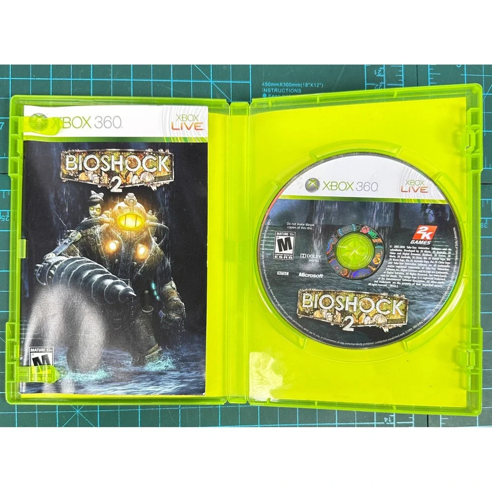 BioShock 2 Xbox 360 Game 2K Games NTSC With Manual Complete CIB 39553-3